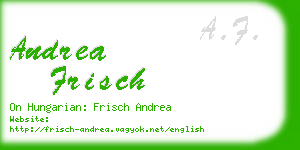 andrea frisch business card